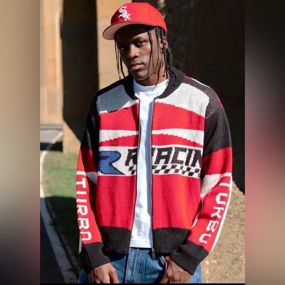Racing Sweater - Red and Black